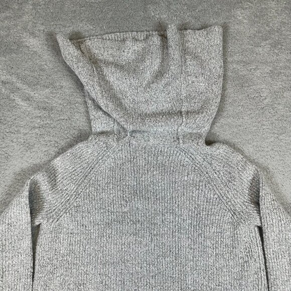 Merona Sweater Dress Womens Large Gray Cable Knit Cowl Neck Stretch Cozy - Picture 4 of 12